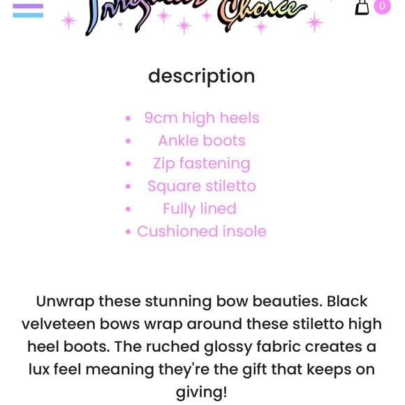 Irregular Choice Unwrap Me Pink and Red Velvet Boots - Picture 12 of 12